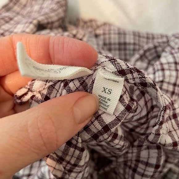 New Treasure & Bond Nordstrom Linen Blend Blouse in Wickwillow Plaid - Picture 6 of 8